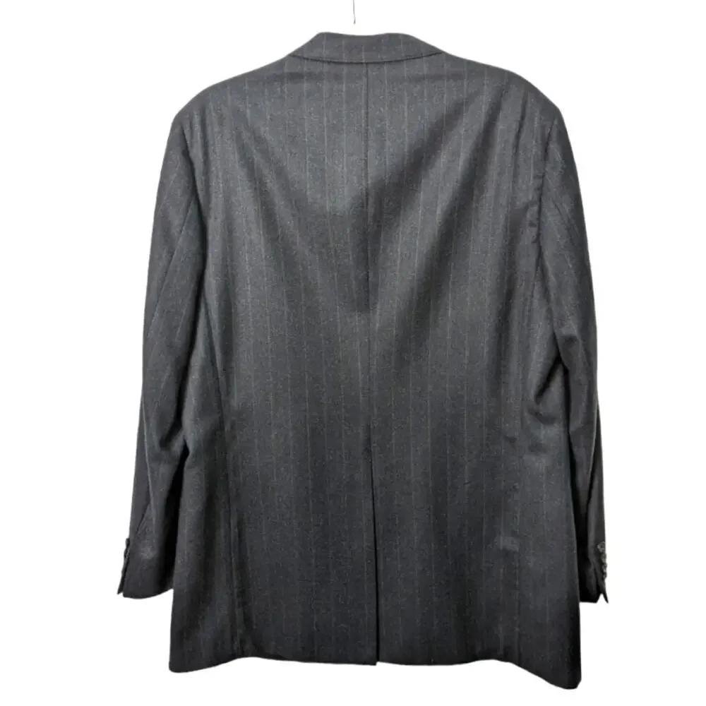 Vintage 80's Polo University Club Ralph Lauren Gray Pinstripe Wool Blazer